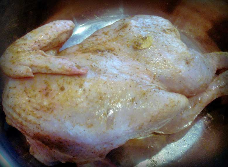Курица целиком в духовке и плюс маринад для курицы в духовке