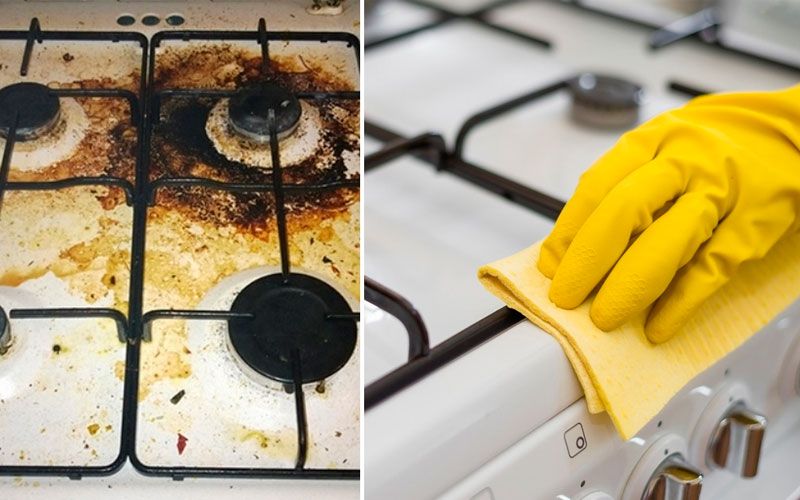 Как отмыть газовую плиту от жира в домашних условиях: 8 способов очистить прибор от нагара