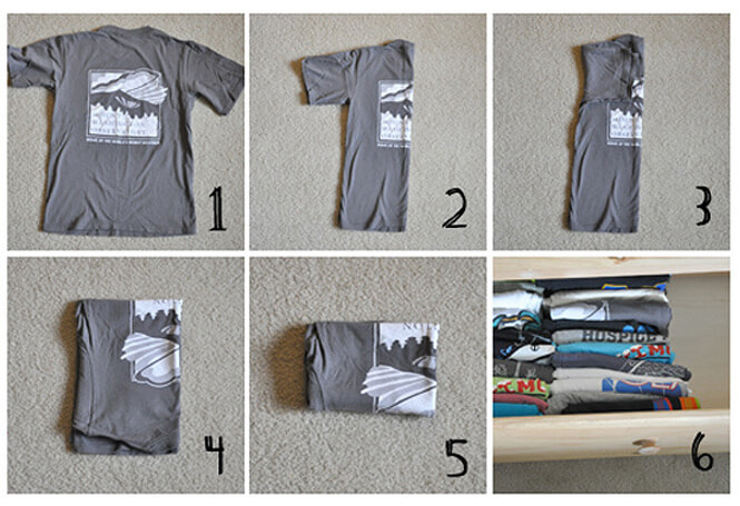 Как сложить футболки разными способами в зависимости от модели