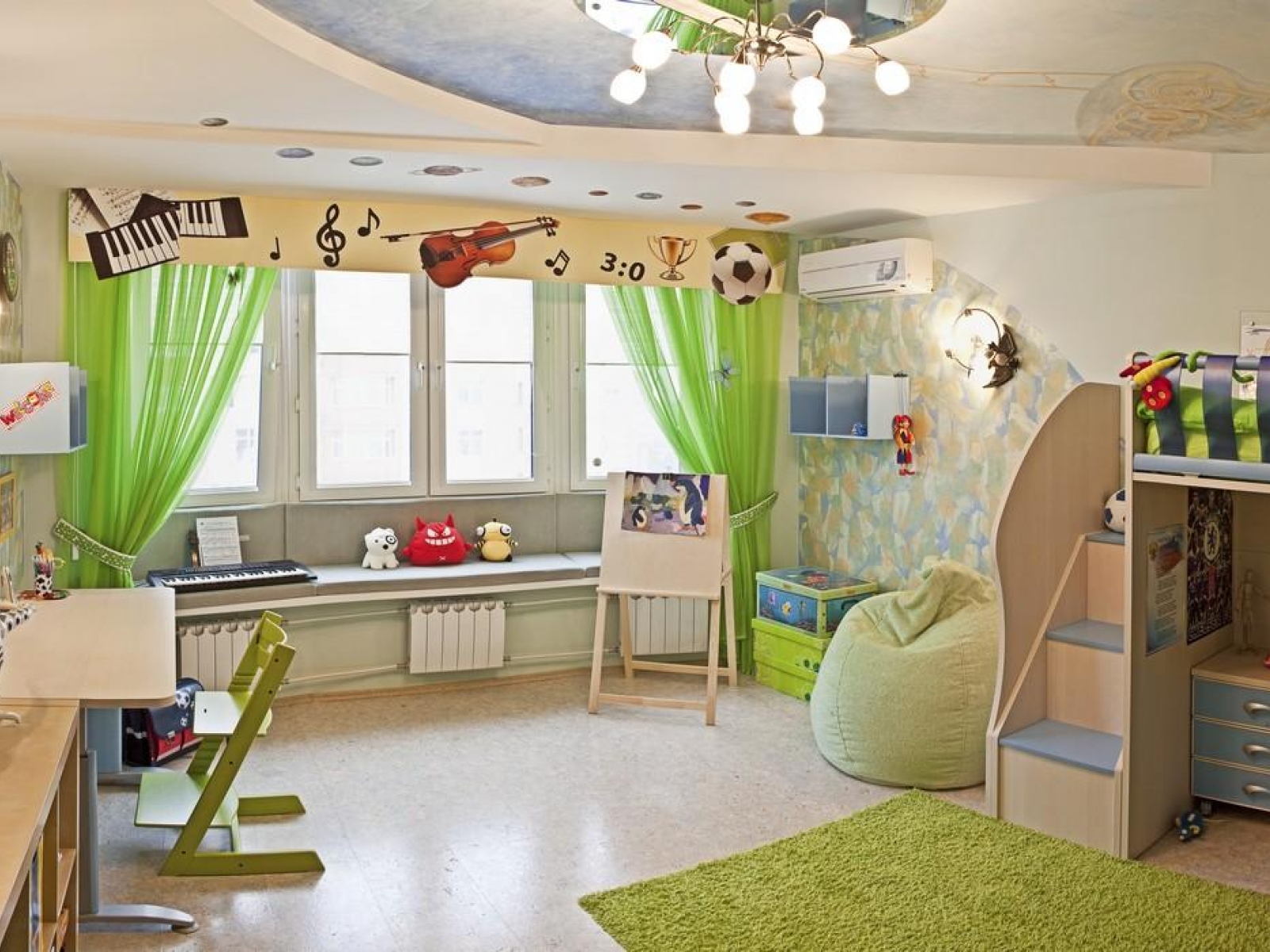 Шторы в детскую — дизайнерское оформление комнат для мальчиков и девочек (122 фото)