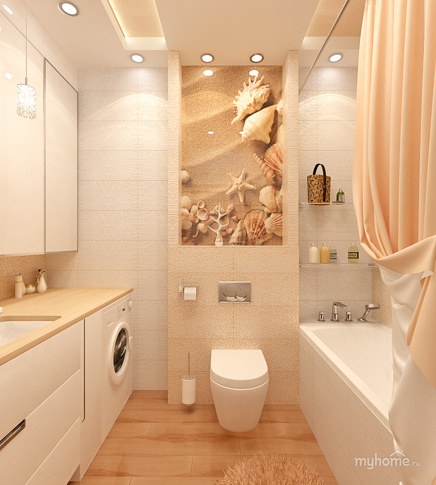 Дизайн маленького совмещенного санузла - 25 фото с идеями для ванной