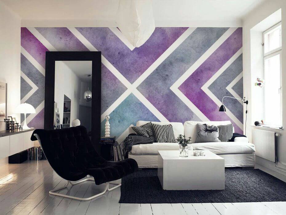 Комбинированная покраска стен в два и более цвета: 10 вариантов дизайна