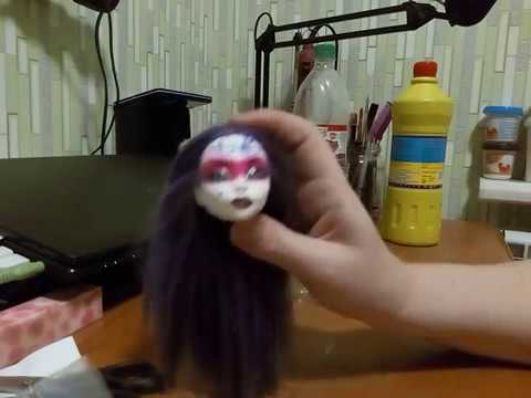 Как отмыть шариковую ручку с лица куклы