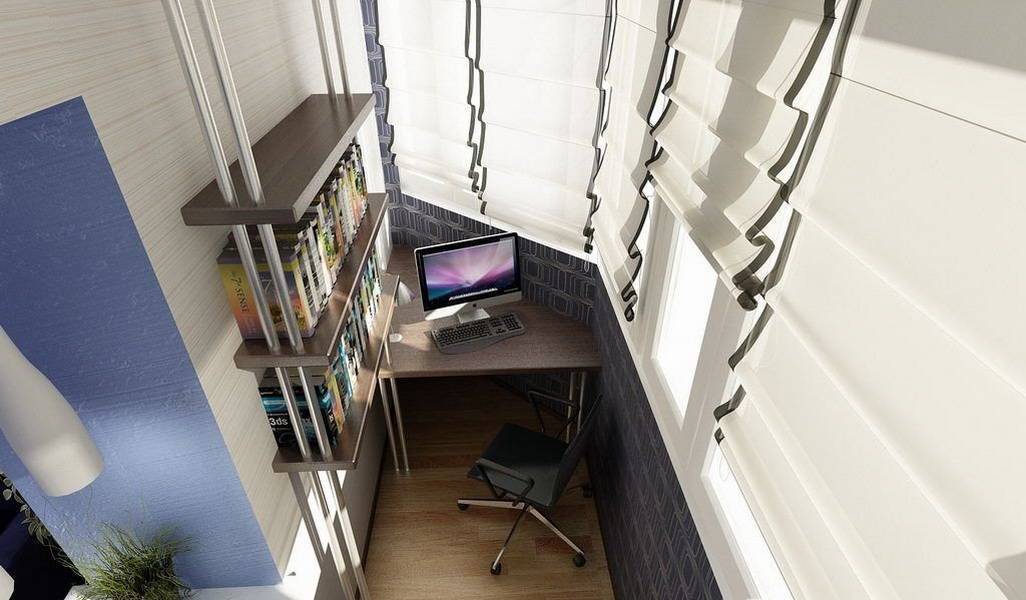 Кабинет на балконе – идеи по обустройству рабочей зоны. быстрые и легкие способы оформления офиса
