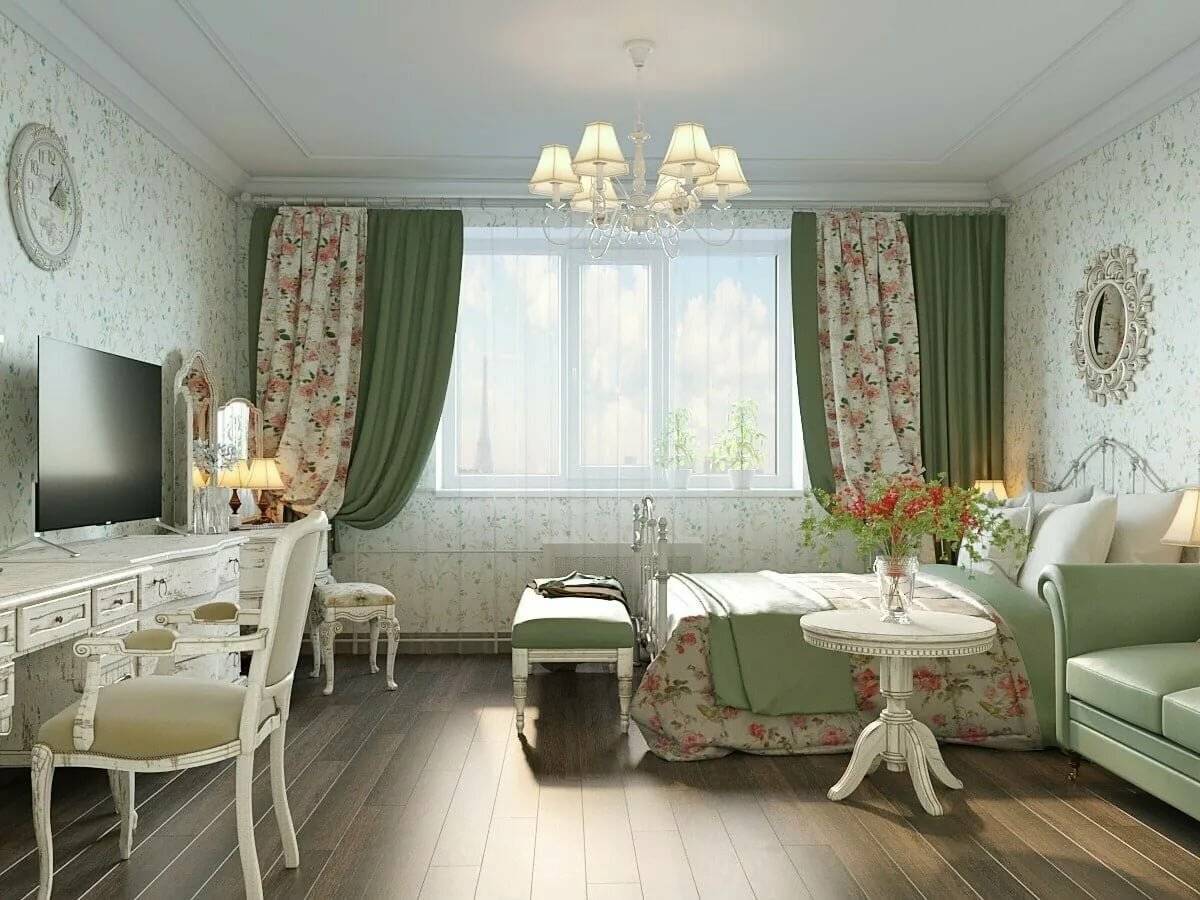 Идеальное сочетание уюта и утонченности с легким акцентом на роскошь: гостиная в стиле прованс