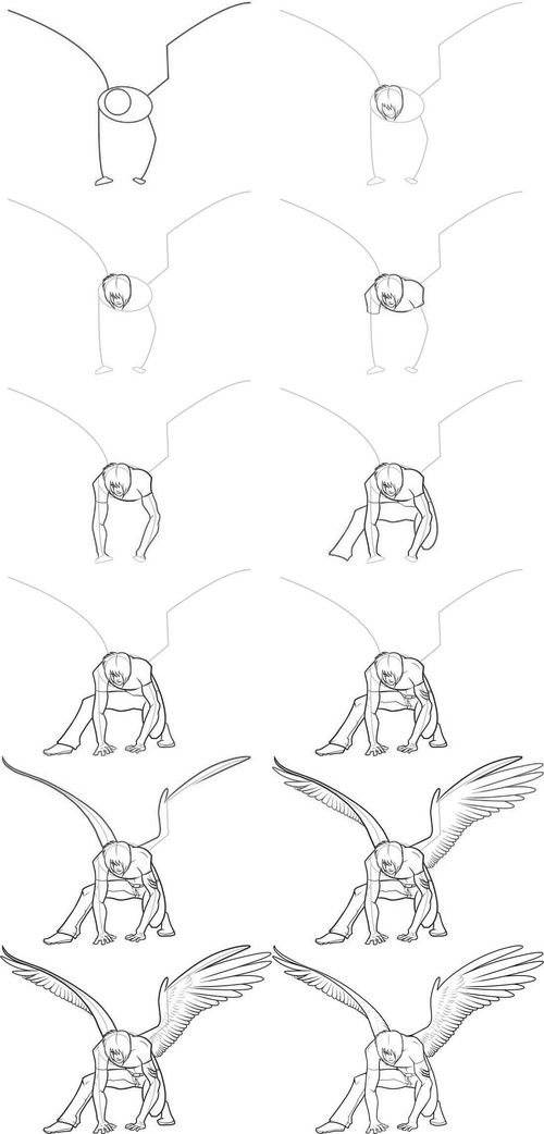 Как нарисовать ангела: пошаговая инструкция, учимся рисовать ангела с крыльями карандашом + схемы и картинки