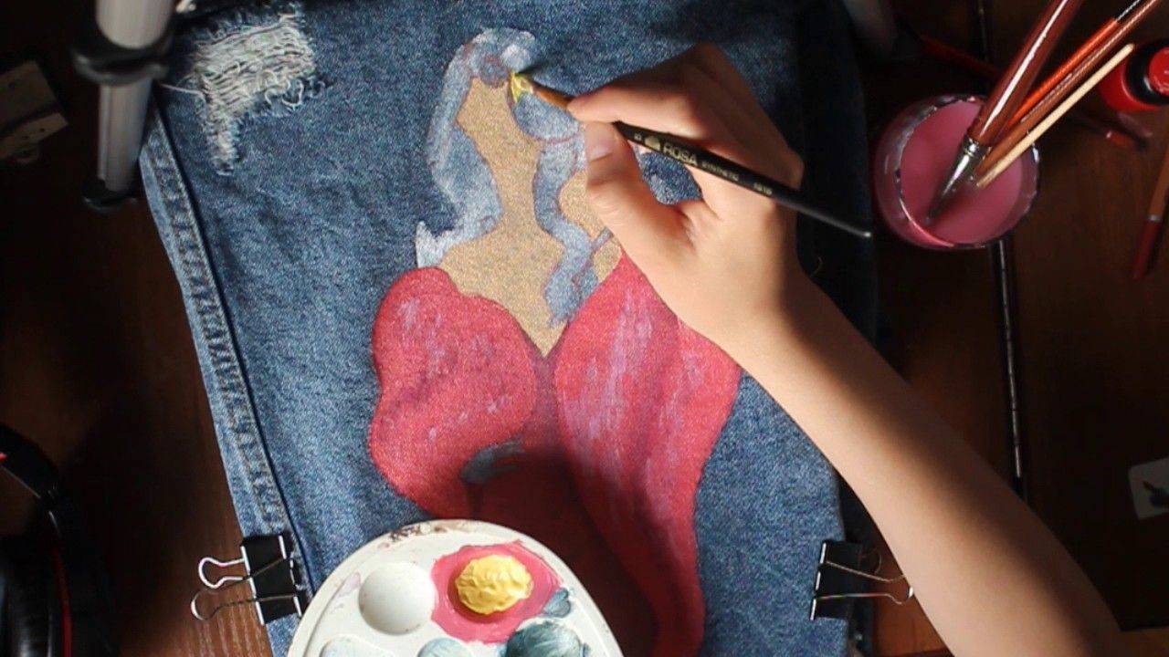 Роспись по ткани акриловыми красками: мастер класс, материалы и технология как делать своими руками