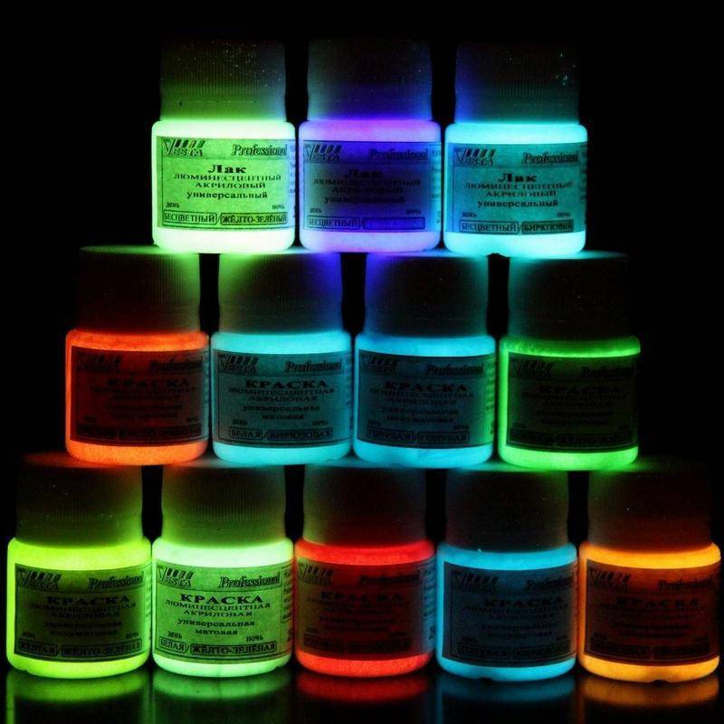 Флуоресцентная краска: виды, характеристики и состав