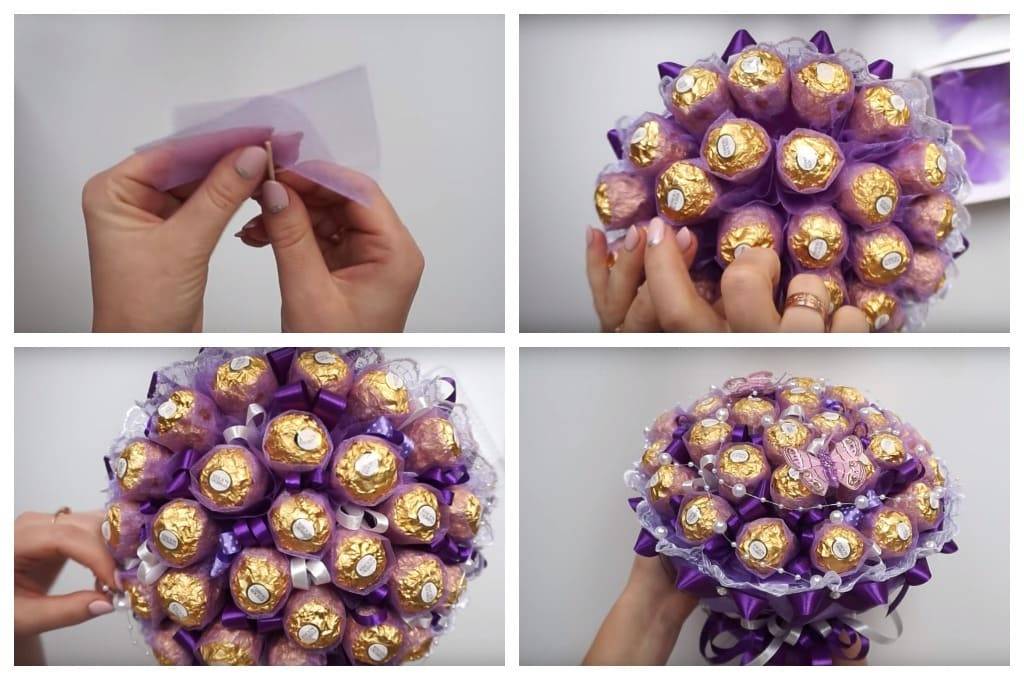 ???? букеты из конфет для начинающих своими руками (+ видео мастер-классы)