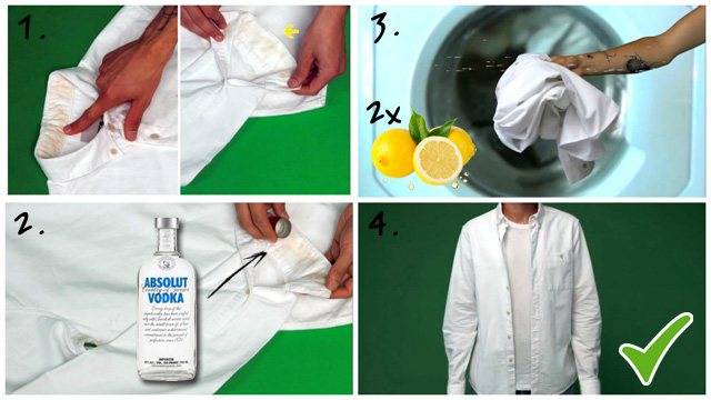 Как отстирать воротник рубашки (белой и цветной, мужской и женской) в домашних условиях от желтой полоски и эффективно отбелить ткань?