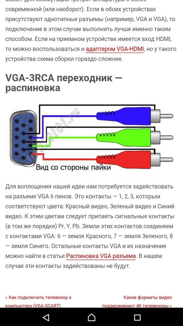 Как сделать переходник с vga на тюльпан | компьютеры и комплектующие | ondevices.ru - hi-tech, гаджеты и яблоки.