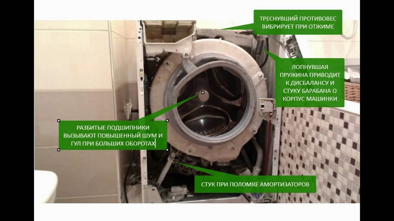 Что делать, если стучит барабан в стиральной машине при отжиме