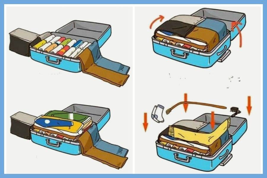 Как сложить вещи в чемодан компактно и чтобы они не помялись: инструкция