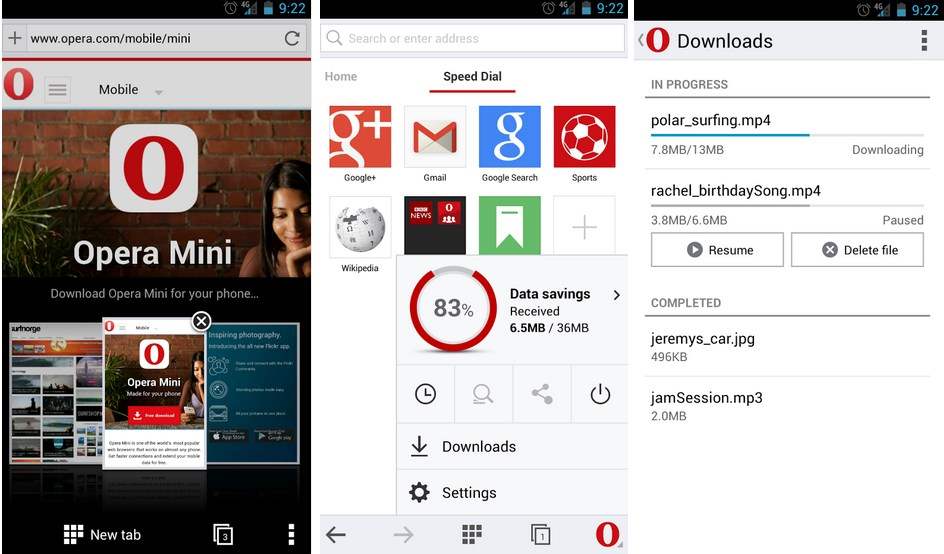 Opera Mini. Opera and Opera Mini. Запись видео в опера.