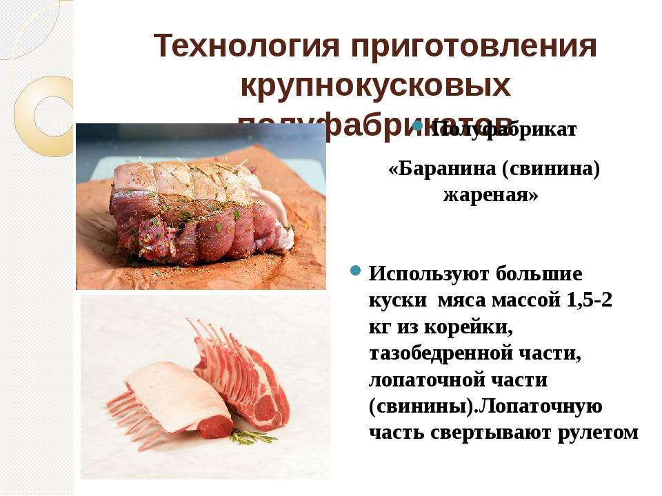 Мясо жаренное крупным куском технологическая карта