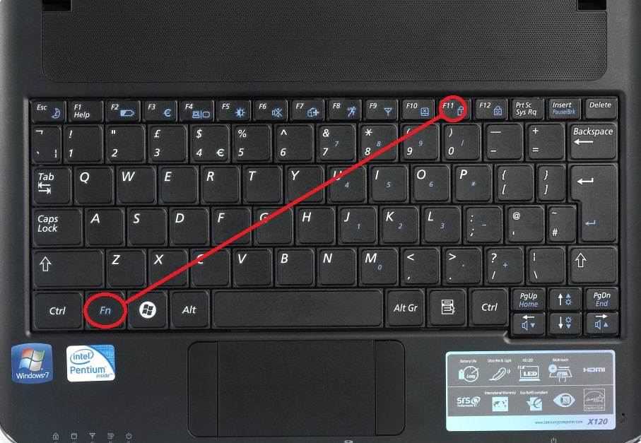 Включение и отключение клавиши fn на ноутбуке