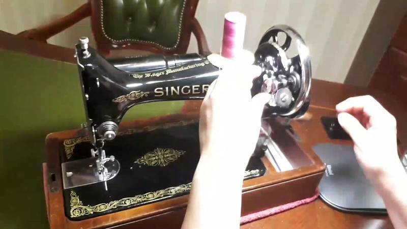 Как заправлять старую швейную машинку схема