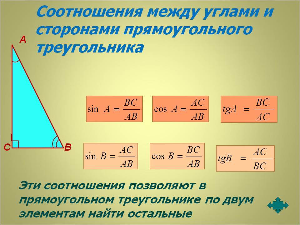 Прямоугольный треугольник. онлайн калькулятор