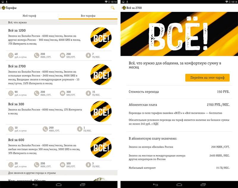 Тарифный план билайн все для семьи билайн описание