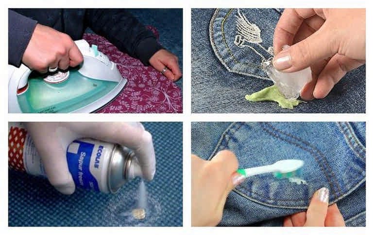Как убрать жвачку с одежды, в том числе брюк и джинс в домашних условиях, чем отчистить жевательную резинку и удалить без вреда для ткани