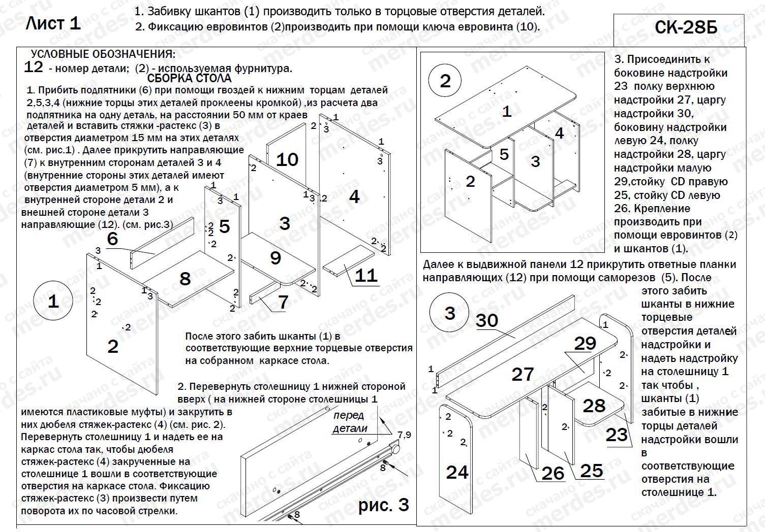 Как собрать стол 4