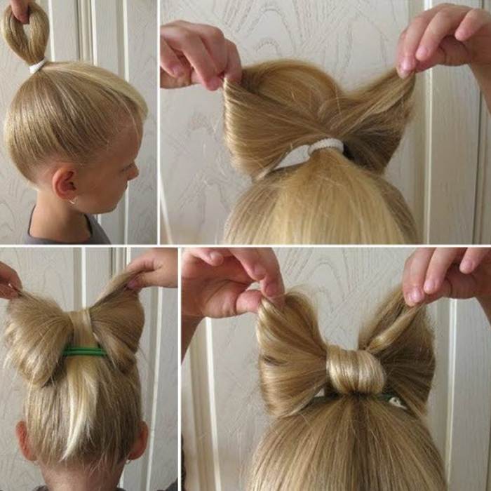 Прическа бантик из волос - как сделать: пошаговая инструкция