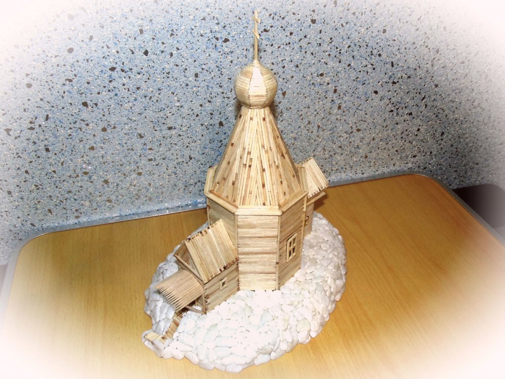 Поделки из спичек: домик, церковь, колодец, мебель