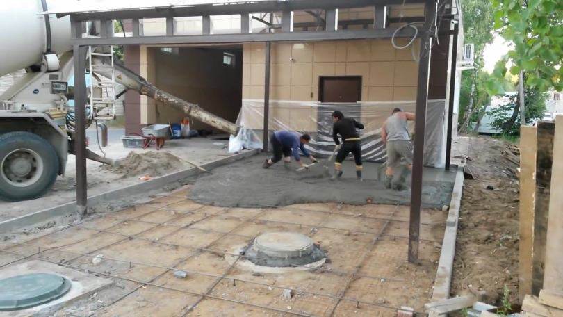 Бетонирование двора своими руками: этапы и нюансы заливки бетона
