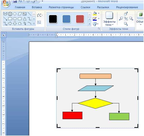 Как рисовать схему в ворд