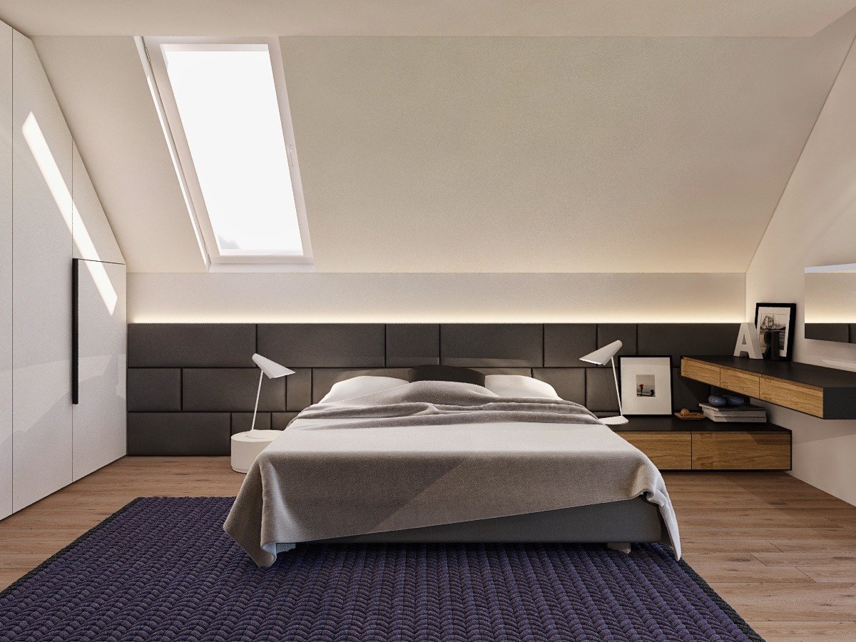 Дизайн спальни на мансарде: почему она стоит того (40 фото)