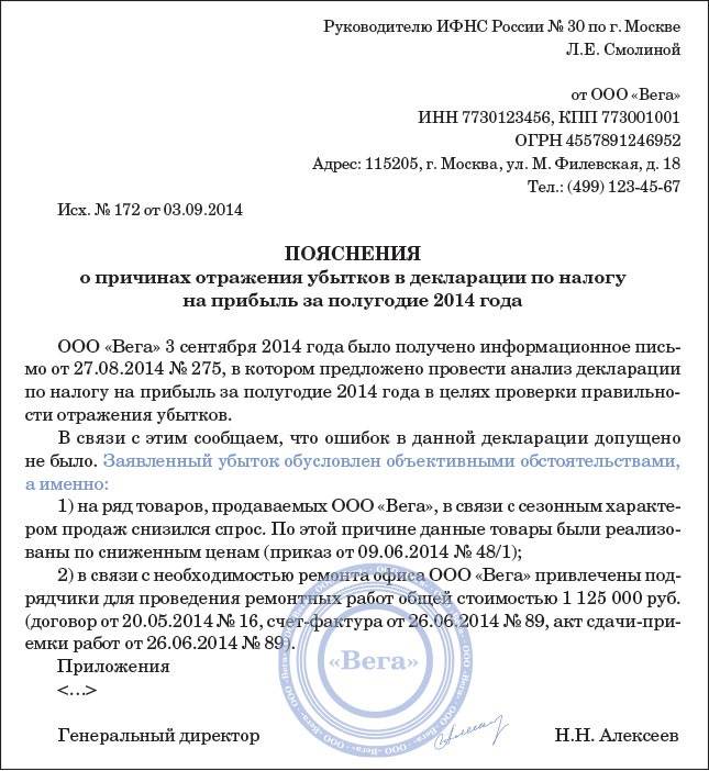 Ответ на требование о низкой налоговой нагрузке по налогу на прибыль образец