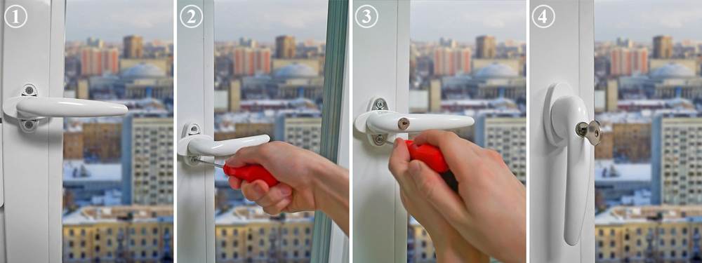 Как снять ручку с пластиковой двери балкона и заменить ее на новую?