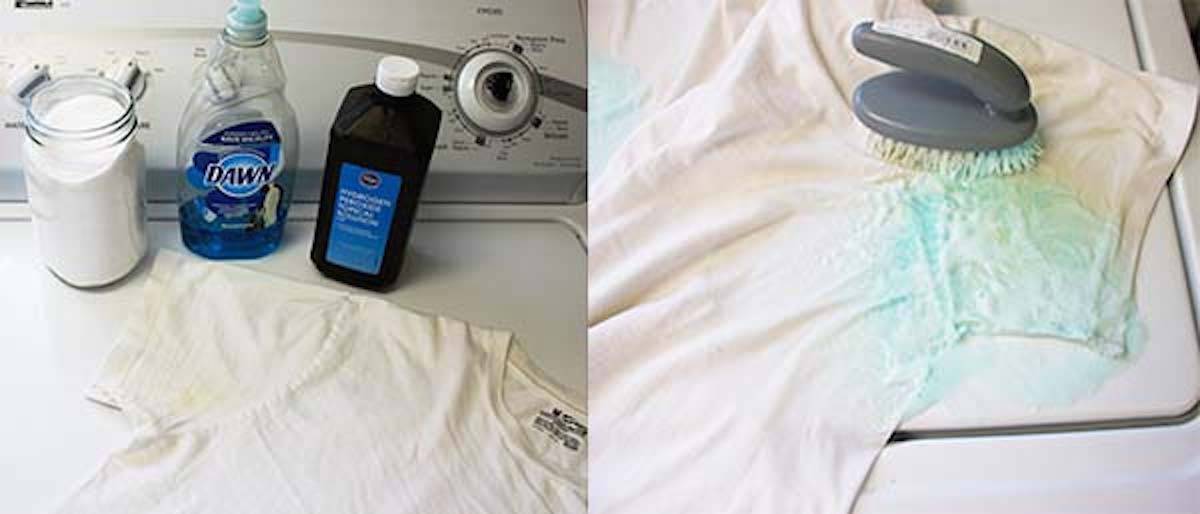 Как вывести пятна от пота на белой одежде: отстирать с черных и цветных вещей