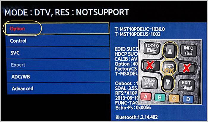 Сервисное меню телевизора lg и samsung: вход и настройки