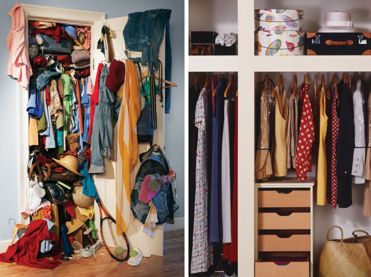 Как скидывать вещи. Шкаф с вещами. Переполненный шкаф с одеждой. Шкаф для одежды. Беспорядок в шкафу с одеждой.