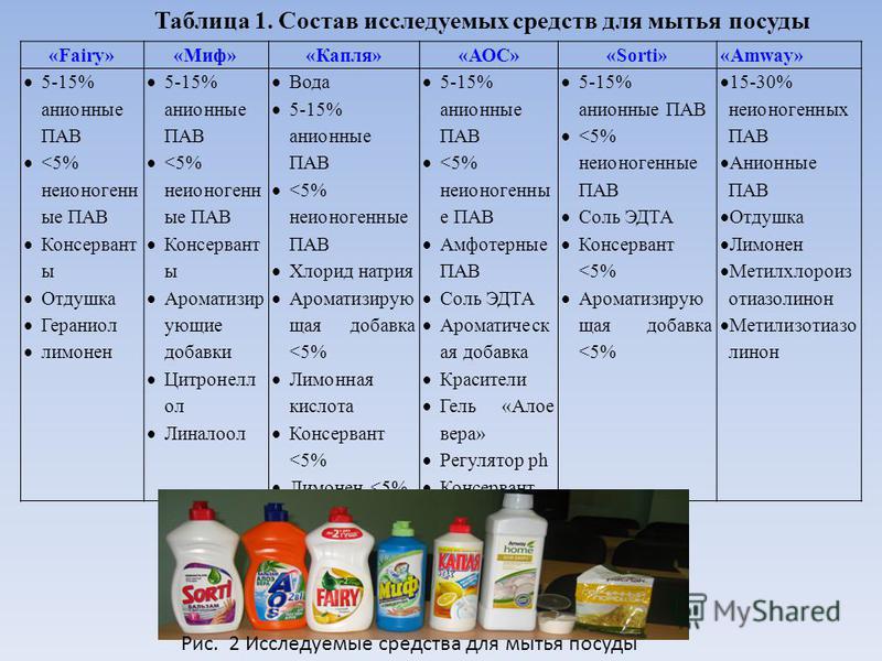 Знакомство с образцами моющих и чистящих средств изучение инструкций по их составу и применению