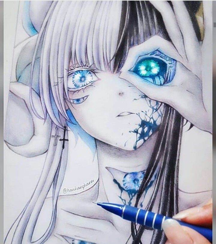 Как нарисовать аниме лицо девушки карандашом поэтапно