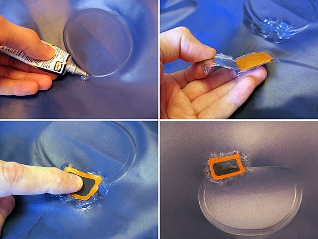 Как заклеить надувной матрас — обнаруживание дырки или прокола, способы ремонта