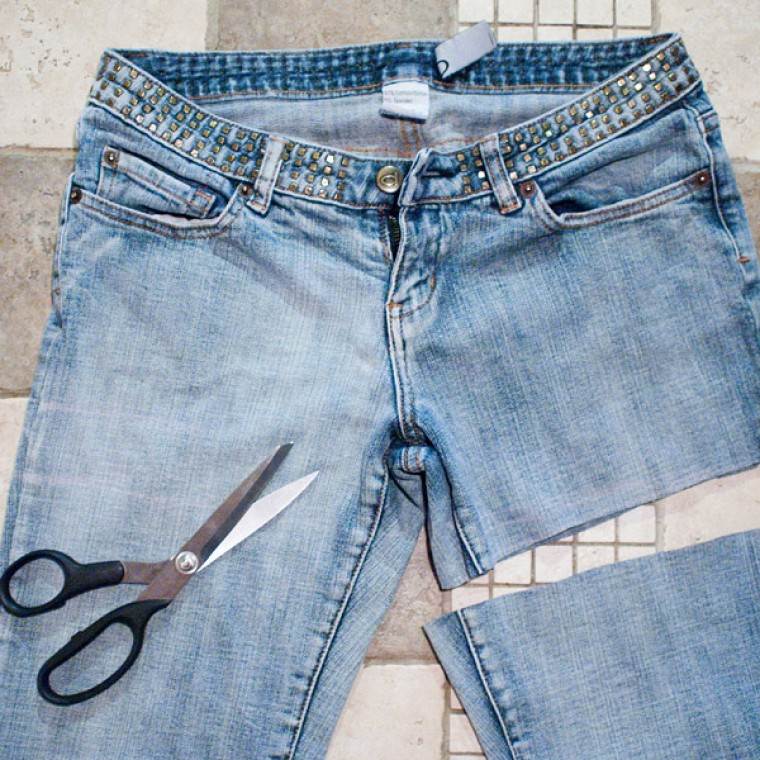 Как укоротить джинсы