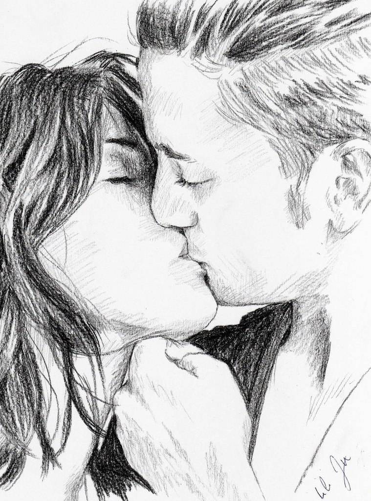 Позы поцелуев для рисования. как нарисовать пару влюбленных. рисуем аниме девушку и парня цветными карандашами поэтапно