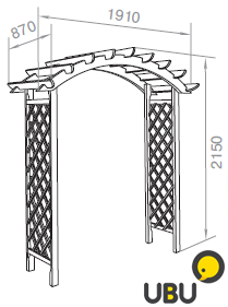 Деревянная садовая арка чертеж
