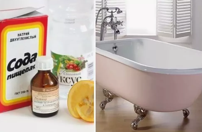 Как очистить ванну до бела домашними средствами и бытовой химией?