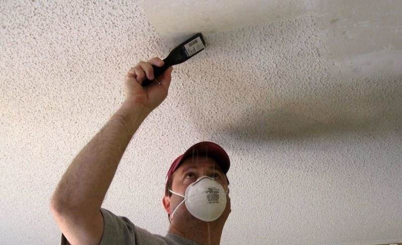 Как снять краску с потолка: особенности снятия масляных покрытий, как удалить, фото, видео