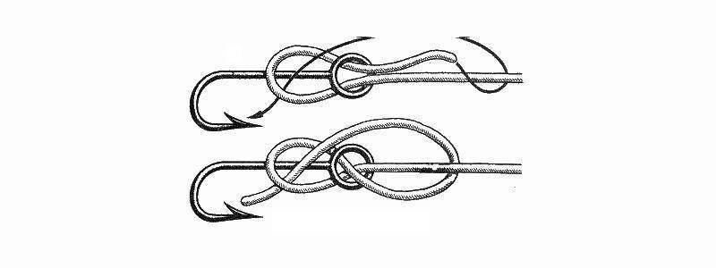 Завязать крючок рыболовный на леску схема восьмеркой