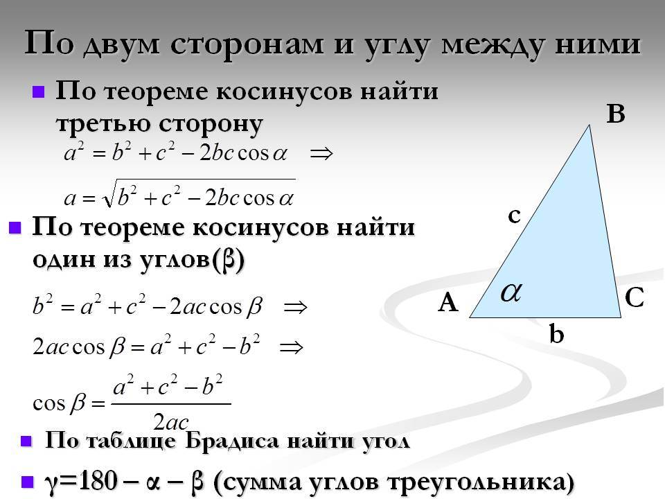 Косинус в равностороннем. Как узнать 3 сторону треугольника по 2 сторонам и углу между ними. 3 Сторона треугольника по 2 сторонам и углу между ними. Как Нати сторону треугольника. Как найти сторону треугольника по двум сторонам и углу между ними.