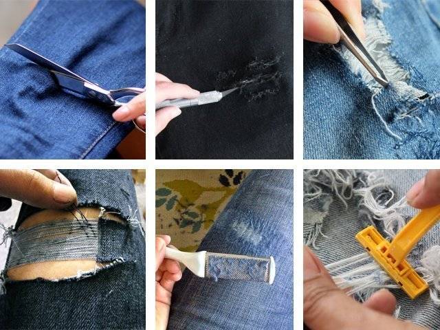Как сделать на джинсах потертости своими руками: 9 простых способов