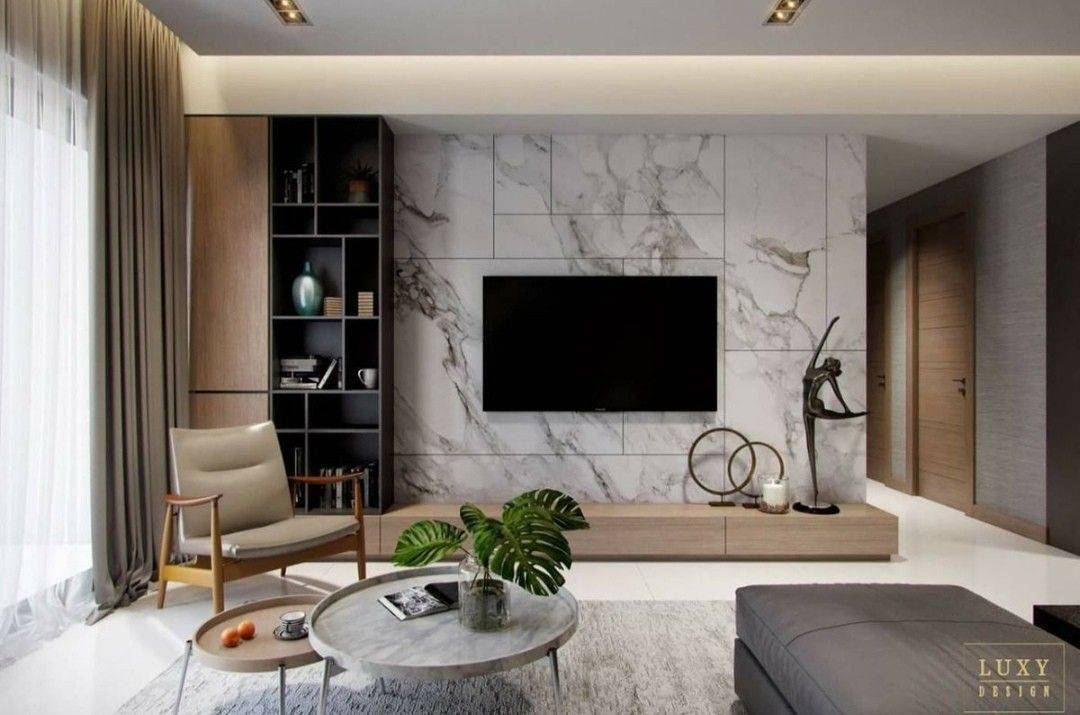 Оформление стены с телевизором: 13 удачных вариантов декора, идеи и стилевые решения