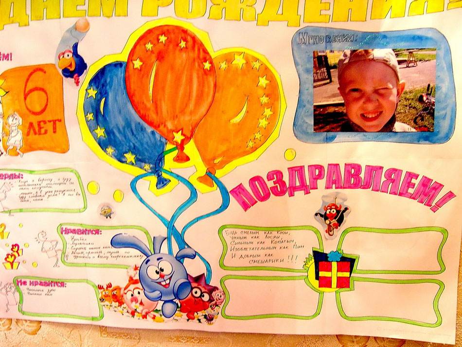 Красивый плакат на день рождения мальчика своими руками: шаблоны, фото. как сделать красивый плакат на день рождения мальчика с пожеланиями, фотографиями, из сладостей?