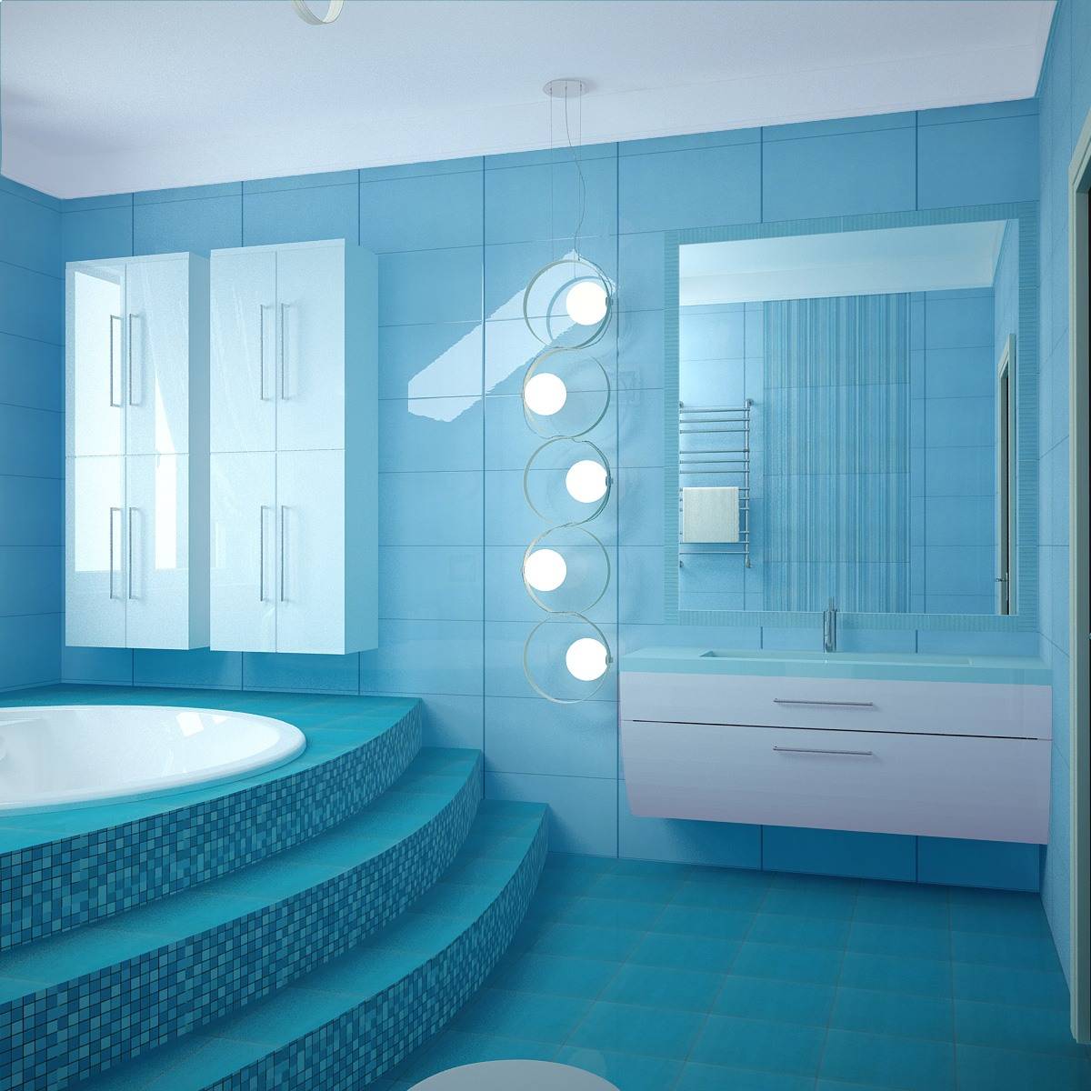 Голубая ванная: свежее решение для разных стилей. модный дизайн голубой ванной комнаты: подбираем оттенки, фактуры и материалы
