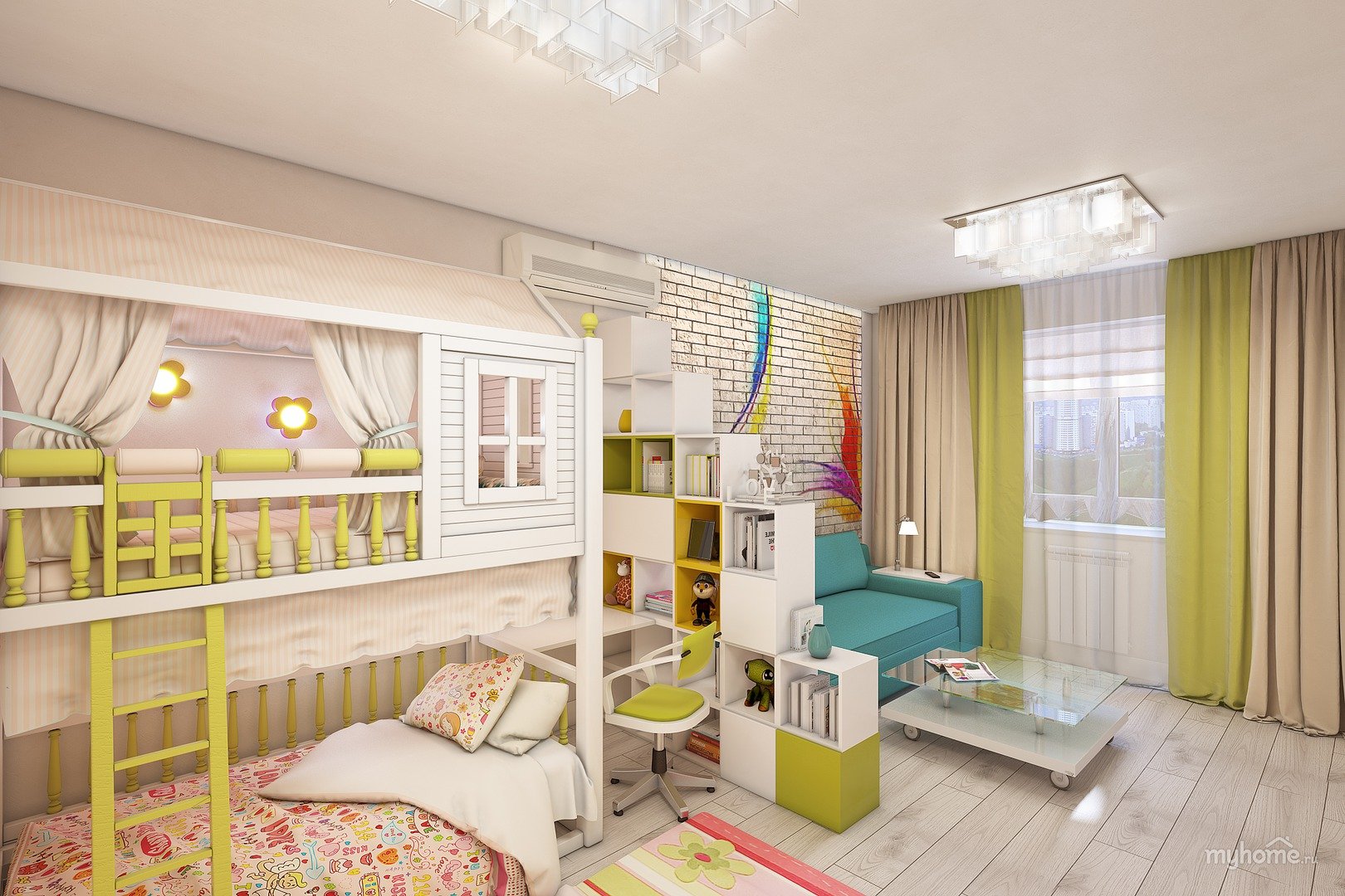Гостиная и детская в одной комнате: правильное зонирование и дизайн
